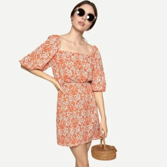 Lucy Paris Dresses & Skirts - Lucy Paris Lanie Orange Floral Print Mini Dress.  SZ S